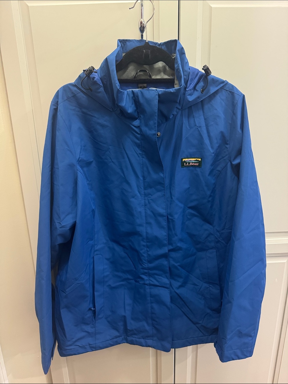 L.L. Bean Royal Blue Hooded Shell Jacket (Women’s L)
